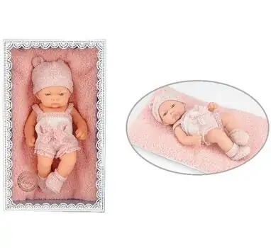 Newborn Baby Doll Set With Pillow - სათამაშო ახალშობილი თოჯინა ბალიშით, 2 image
