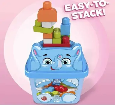 MEGA BLOKS Animal Bucket სათამაშო კონსტრუქტორი ცისფერი, 5 image