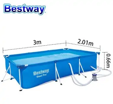 Bestway 56411 Steel Pro with Filter Pump - კარკასული აუზი კარტრიჯული ფილტრით, 2 image
