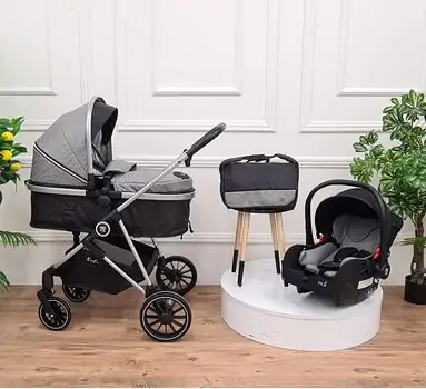 Moni 3 In 1 Set Kali Grey საბავშვო ტრანსფორმერი ეტლის კომპლექტი, 2 image