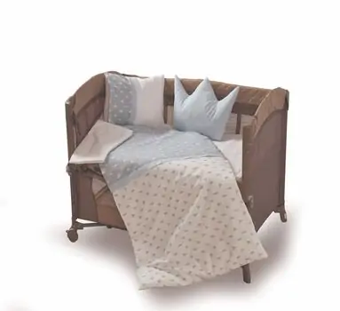 Park Bed Sleeping Set Grey ახალშობილის საწოლის თეთრეული