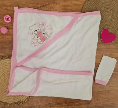 Hooded Towel Bear Family საბავშვო პირსახოცი