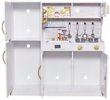 Wooden Kitchen Playset  White - საბავშვო ხის სამზარეულო, 8 image