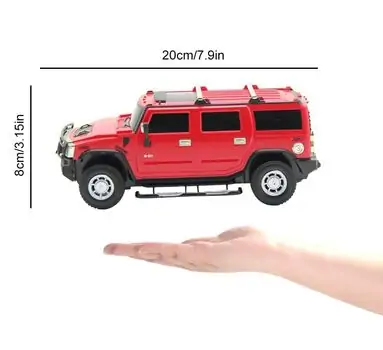 Remote Control Red Hummer Car - სათამაშო დისტანციურად მართვადი წითელი ჰამერის მანქანა, 8 image