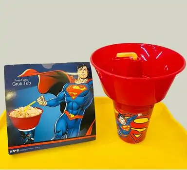 Tuffex Superman Snack and Drink Cup 2in1 ჭიქა წვენისა და სნექებისთვის