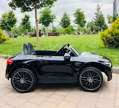Moni Bo Car Mercedes DK-SL63 Black - ელექტრო მანქანა კაუჩუკის საბურავებით და ტყავის სავარძლით, 3 image
