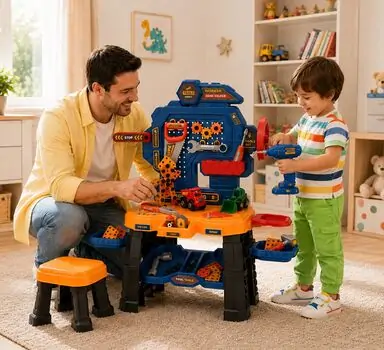 Realistic Construction Tool Set And Accessories - საბავშვო ხელსაწყოების ნაკრები