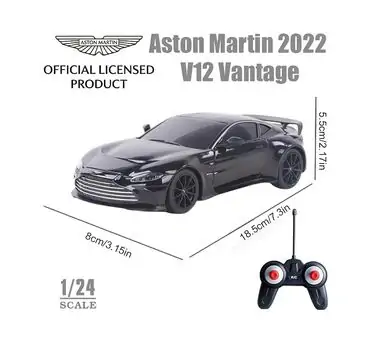 Remote Control Black Aston Martin V12 Car - სათამაშო დისტანციურად მართვადი ასტონ მარტინის შავი მანქანა, 6 image