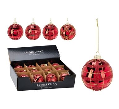 Crimson Lattice Hanging Decoration - ნაძვის ხის სათამაშო, 2 image