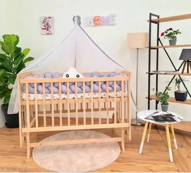 Bebeconfor NATURAL ELYEZA WITH GREY BUMPER ახალშობილის საწოლის კომპლექტი, 2 image