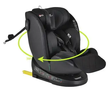 Cangaroo Castor I-SIZE 40-150cm Black მანქანის სავარძელი (ქარსითი), 2 image