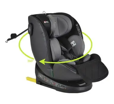 Cangaroo Castor I-SIZE 40-150cm Black, Grey, Pudra მანქანის სავარძელი (ქარსითი), 3 image