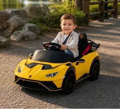 Lamborghini Licensed Car Yellow - ელექტრო მანქანა