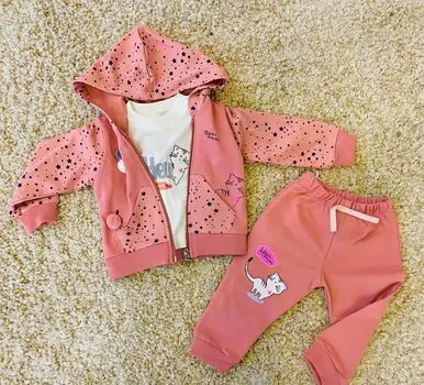 Kitten I loveYou, 3in1 ახალშობილის ტანსაცმლის ნაკრები KANGAROO 974/975, ზომა: 3-6 თვე, 3 image