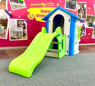 Pilsan Garden House With Slide Blue-Green სახლი სასრიალოთი 06 432