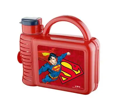 Tuffex Superman Lunch Box Set With Water Bottle  - საბავშვო ლანჩ-ბოქსი, წყლის ბოთლით