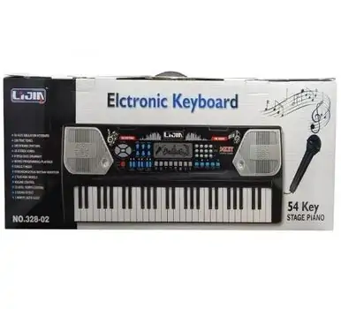 54-Key Electronic Keyboard with Microphone and Music Holder - სათამაშო ელექტრო პიანინო მიკროფონით და ნოტების დასადებით, 3 image