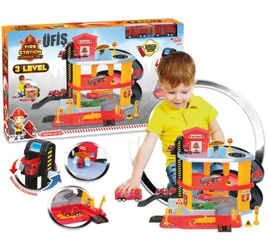 Dede 03345 3 LEVEL FIRE STATION GARAGE SET სათამაშო ტრასა