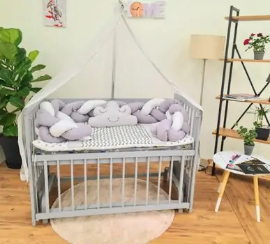 Heyner Tutku Wood Grey Sleeping Set Grey White  ახალშობილის საწოლი, 2 image