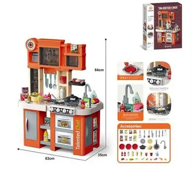 Talented Chef Kitchen 79 Pcs Running Water Sink ფუნქციური საბავშვო სამზარეულო, 5 image