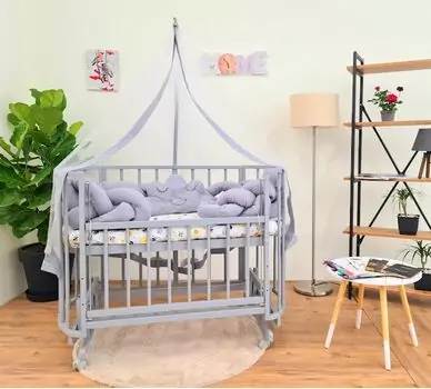 Heyner Papatya Wood Grey Sleep Grey ახალშობილის საწოლი, 2 image