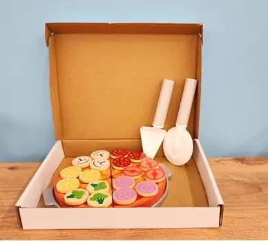 Wooden Pizza ხის სათამაშო დასაჭრელი პიცა, 3 image