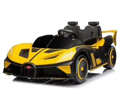 Bugatti Car Yellow - ელექტრო მანქანა კაუჩუკის საბურავებით, 2 image