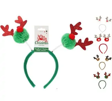 Reindeer Collar Headband საახალწლო თმის აქსესუარი