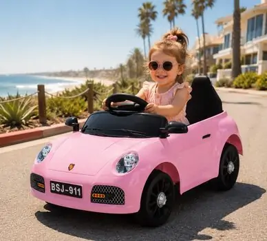 Porsche 911 Electric Car Pink - ელექტრო მანქანა, 13 image