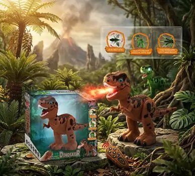 T-Rex Remote Control Dinosaur - სათამაშო დისტანციურად მართვადი დინოზავრი, 2 image
