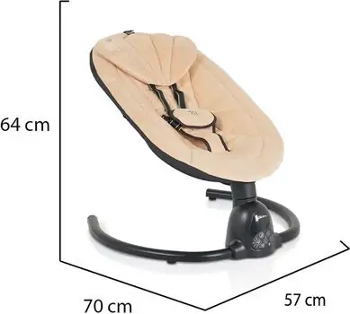 Cangaroo Clarissa Beige ახალშობილის ელექტრო შეზლონგი, 11 image