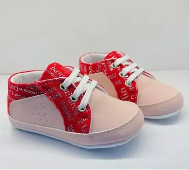 Papulin Baby Shoes 0-12 Months 4274 ჩვილის ფეხსაცმელი PINK/RED