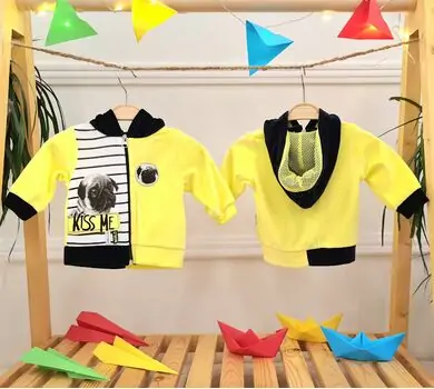Cute Kiss Me Jacket Yellow - საბავშვო მოსაცმელი