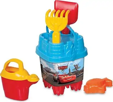 Dede Cars Small Castle Bucket Set 01566 ქვიშაში სათამაშო ნაკრები