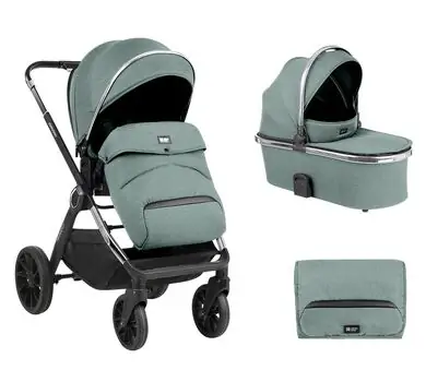KikkaBoo Tiffany 3in1 Mint საბავშვო ეტლის კომპლექტი