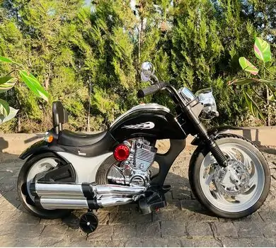 Electric Moto Harley Painting Black - ელექტრო მოტოციკლი, 3 image
