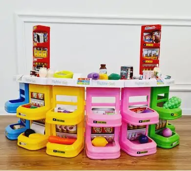 Supermarket Toy with Light Music საბავშვო ფუნქციური დახლი-მაღაზია