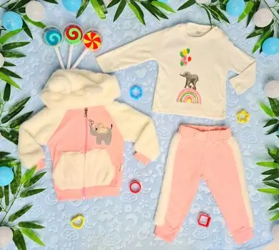 Little Elephant 3IN1 SET 40382 საბავშვო სპორტული სამეული Pink