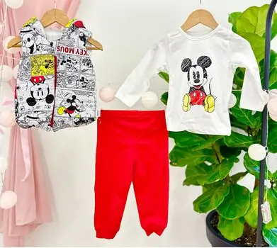 Mickey Mouse 3in1 Set MURATBABY 7415 საბავშვო ტანსაცმლის ნაკრები