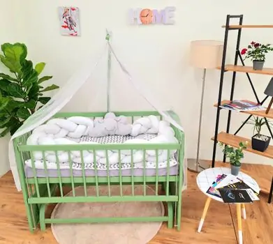 Heyner Tutku Wood Mint Sleeping Set White ახალშობილის საწოლი, 3 image