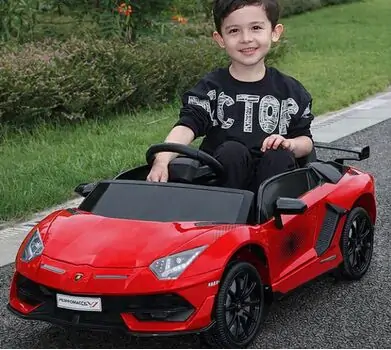 Lamborghini Car Painting Wine - ელექტრო მანქანა კაუჩუკის საბურავებით, 4 image