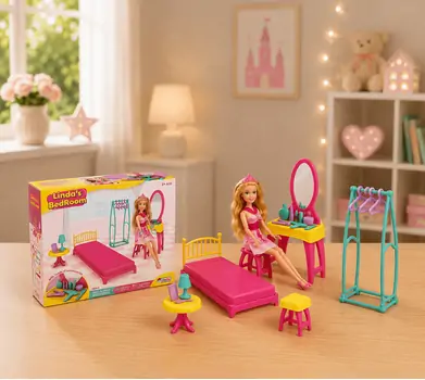 Dede LINDA'S BEDROOM სათამაშო თოჯინის სახლი 03669