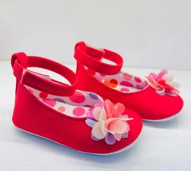 Papulin Baby Shoes 0-12 Months 1196 ჩვილის ფეხსაცმელი RED