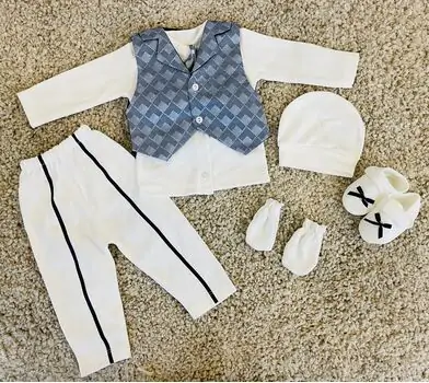 For Little Angel Boy Blue Set ნათლობლის კომპლექტი ახალშობილისთვის 1100