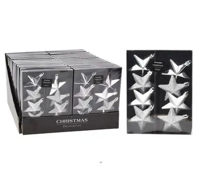Silver Star Christmas Hanging Decoration - ნაძვის ხის სათამაშო