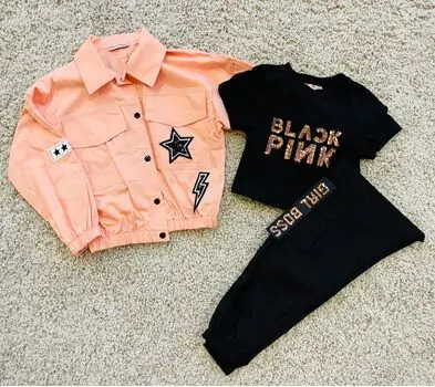 Black Pink Set საბავშვო ტანსაცმლის ნაკრები 4359 COCOLAND