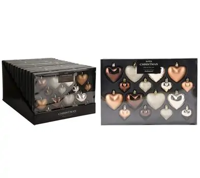 Amber Heart Christmas Hanging Decoration - ნაძვის ხის სათამაშო