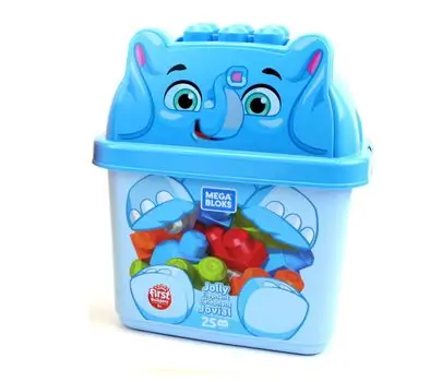 MEGA BLOKS Animal Bucket სათამაშო კონსტრუქტორი ცისფერი, 2 image