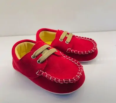 Papulin Baby Shoes 0-12 Months 3128 ჩვილის ფეხსაცმელი RED