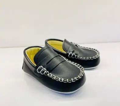 Papulin Baby Shoes 0-12 Months 3142 ჩვილის ფეხსაცმელი BLACK